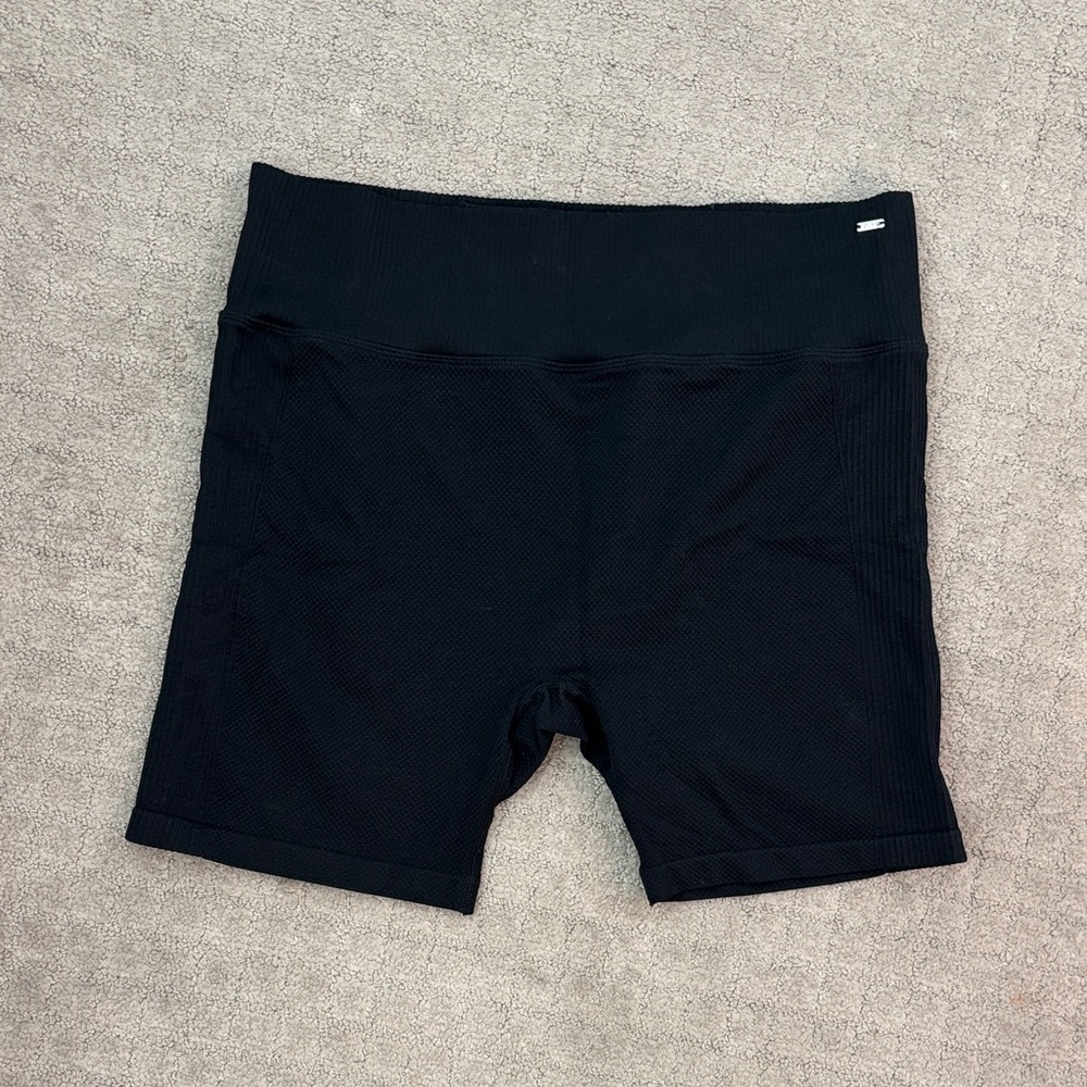 PINK Black Biker Shorts